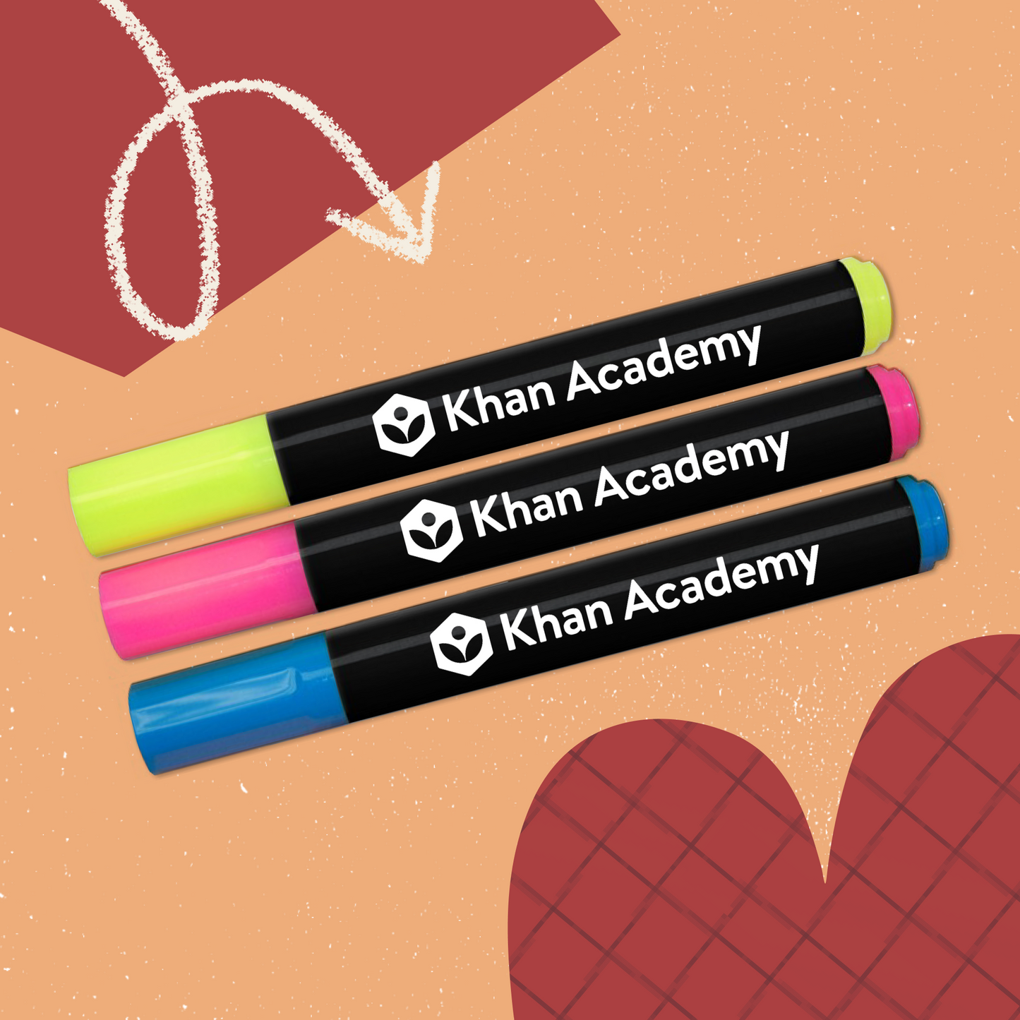 Khan Academy Highlighter Pen 3-Pack