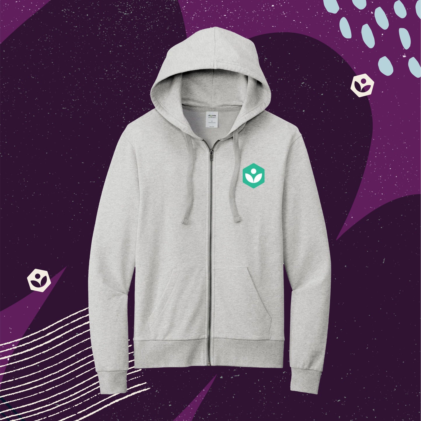 Khan Academy Organic Cotton French Terry Zip Hoodie